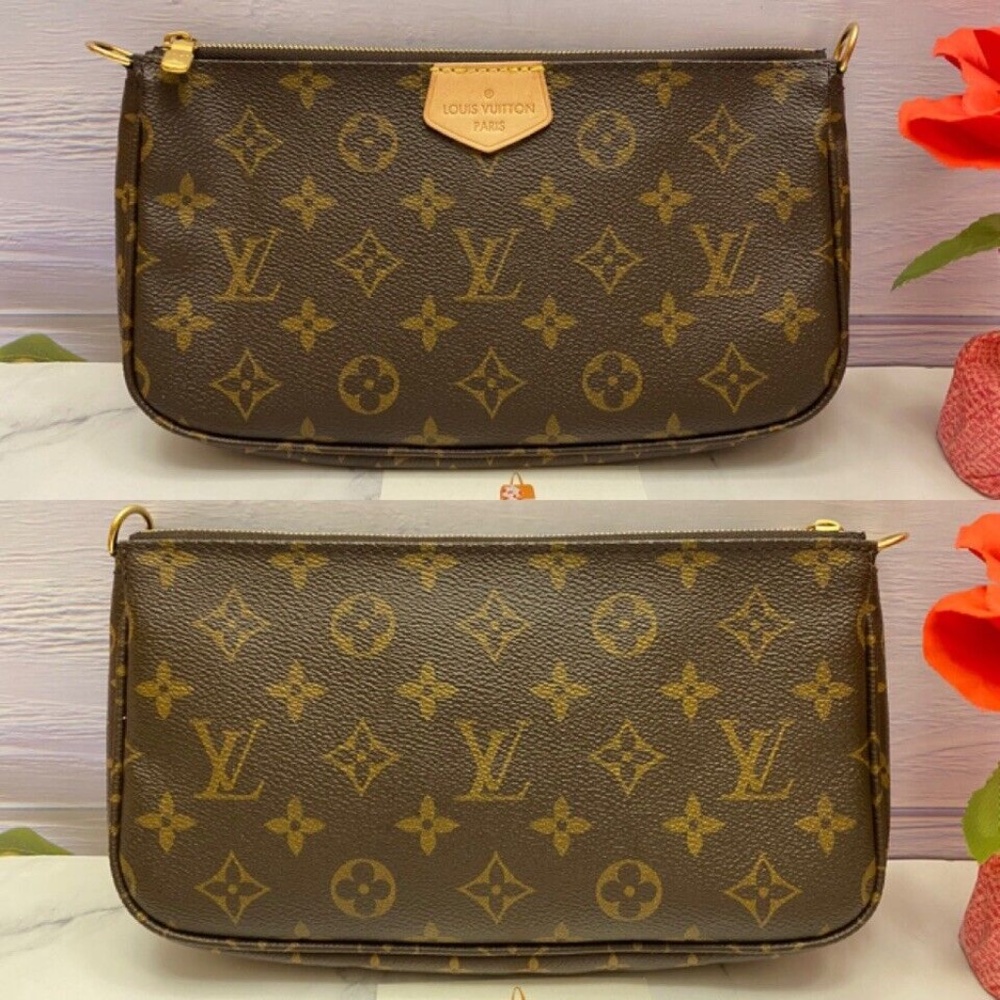 Louis Vuitton Multi Pochette Accessoires Monogram Pink Clutch Crossbody - Picture 3 of 13